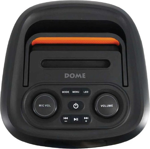 בידורית 1200W BOOMIX-8 וופר 8 עם 2 מיקרופונים אלחוטיים שחור דום DOME