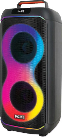 בידורית  BOOMIX-82 2500W דאבל 8 עם 2 מיקרופונים אלחוטיים שחור דום DOME
