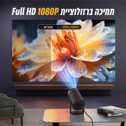 מקרן לד 3.8K Android BT HDMI עד 130 דגם PC-380