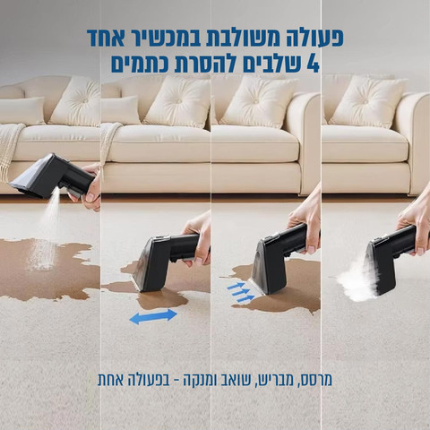 מכונת ניקוי 1750W – שואבת ושוטפת להסרת לכלוך וכתמים דגם SPOTNEX-MAX