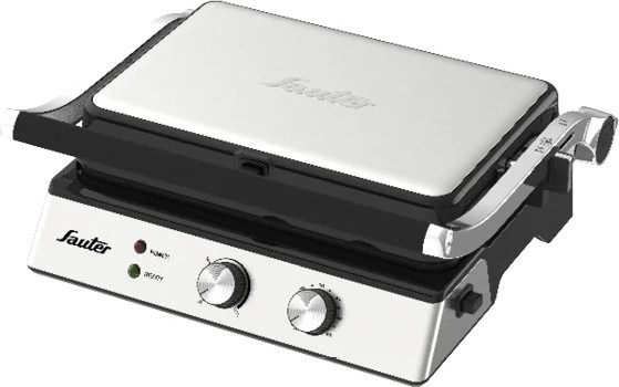 טוסטר לחיצה 6 פרוסות משולב גריל Sauter 2200W סאוטר TG629 נירוסטה