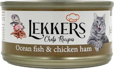 LEKKERS - מעדן חתולים דגי ים ועוף מעושן(23)- 85 גרם