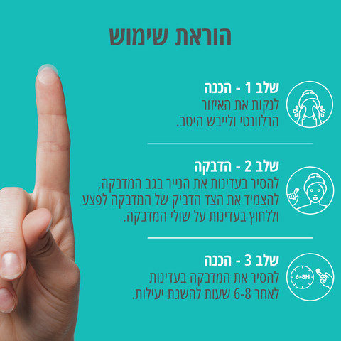מדבקות פצעונים עם רכיבים פעילים