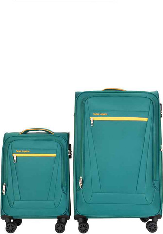 סט זוג מזוודות SWISS Lugano 820 20+28" - ירוק