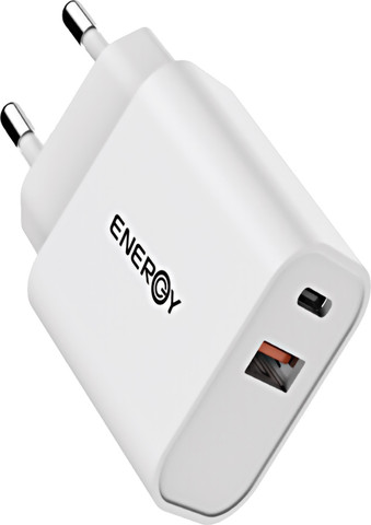 מטען בית ENERGY 20W PD&QC3.0 + כבל Type-C to Lightning באורך 1.5 מטר