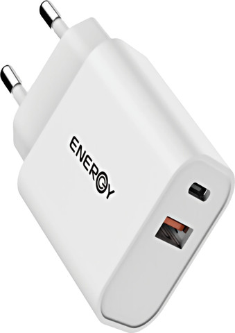 מטען בית ENERGY 20W PD&QC3.0 + כבל Type-C to Lightning באורך 1.5 מטר