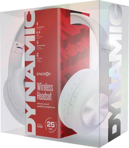 אוזניות OverEar אלחוטיות Energy אנרג'י Dynamic E480 לבן