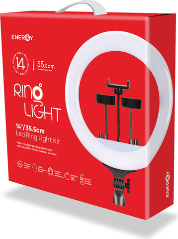 רינג תאורה - 35.5 ס"מ כולל חצובה 1.9 מ' Energy אנרג'י RL-14