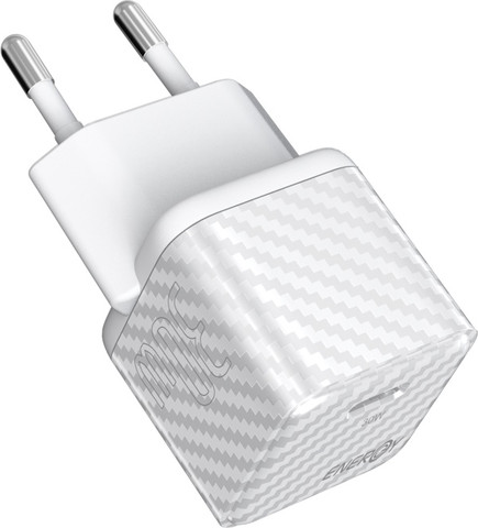 ראש מטען 30W כולל כבל Energy Type C To C אנרג'י Carbon GaN Nano לבן