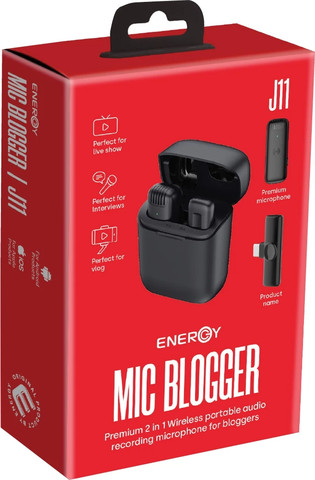מיקרופון בלוגר אלחוטי לדש ENERGY J11 Type-C