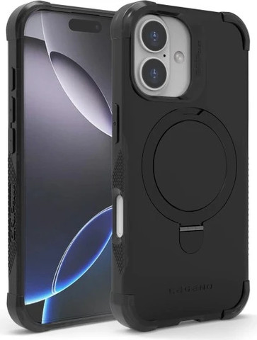 כיסוי Grip Case Legend תומך MagSafe ל-Apple iPhone 17 בצבע שחור