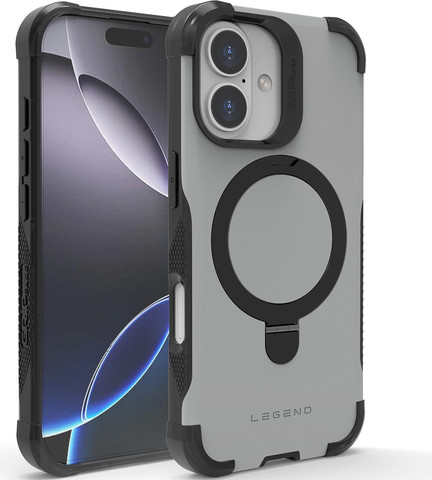 כיסוי Grip Case Legend תומך MagSafe ל- Apple iPhone 17 בצבע אפור