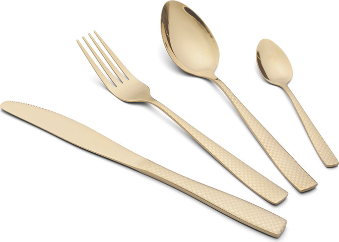סט סכו"ם מהודר 24 חלקים SAPHIR GOLD-CHAMPGANE מבריק מבית Food appeal