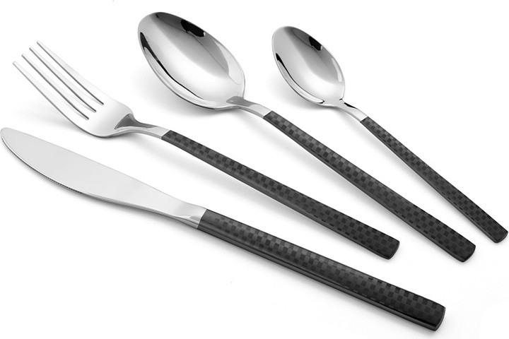 סט סכו"ם מהודר 24 חלקים PEARL BLACK מאט מבית Food appeal