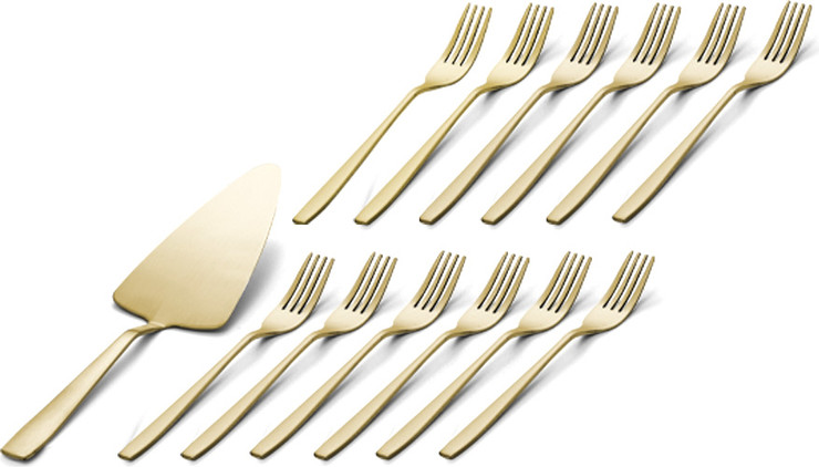 מארז הגשה לעוגה - מרדה + 12 מ.עוגה TOPAZ GOLD-CHAMPGANE מאט מבית Food appeal