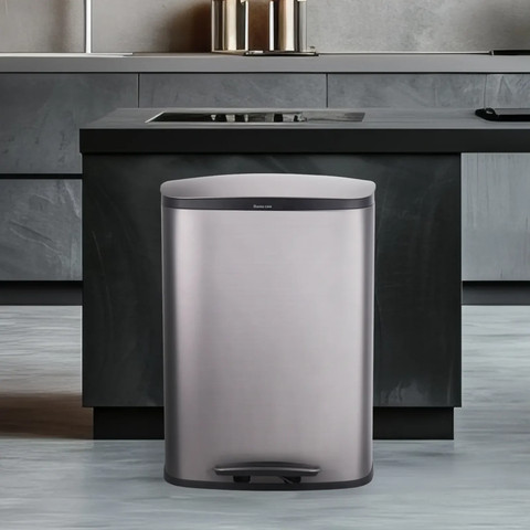 פח דוושה APOLLO 50L - לבן