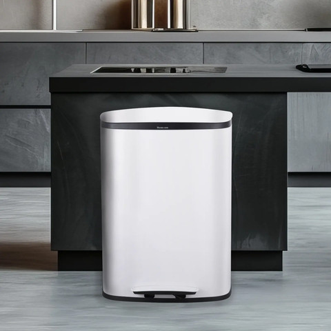 פח דוושה APOLLO 50L - לבן