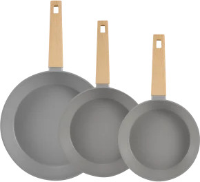 סט 3 מחבתות - Oxford urban gray
