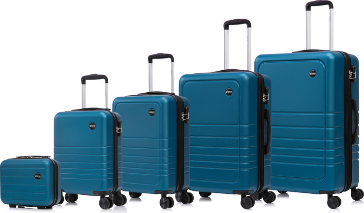 סט מזוודות קשיחות 5 חלקים דגם Horizon מבית המותג gipro Japan צבע ורוד