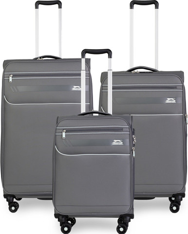 סט 3 מזוודות בד פרמיום קלות במיוחד דגם B-lite II מבית חברת היוקרה Slazenger צבע כחול
