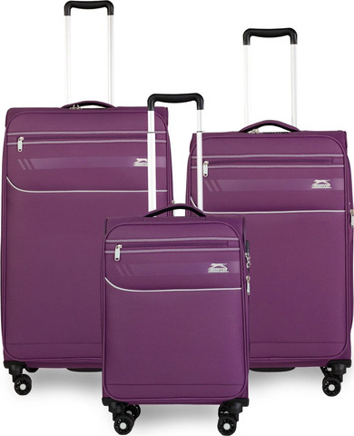 סט 3 מזוודות בד פרמיום קלות במיוחד דגם B-lite II מבית חברת היוקרה Slazenger צבע כחול