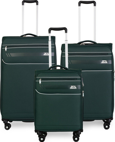 סט 3 מזוודות בד פרמיום קלות במיוחד דגם B-lite II מבית חברת היוקרה Slazenger צבע כחול