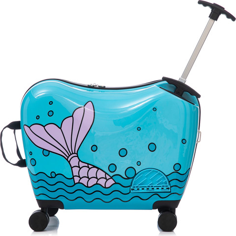 מזוודת ילדים צבעונית ומעוצבת מבית Marshmelo דגם Blue Mermaid טורקיז