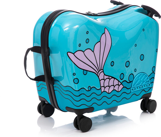 מזוודת ילדים צבעונית ומעוצבת מבית Marshmelo דגם Blue Mermaid טורקיז