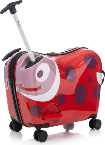 מזוודת ילדים צבעונית ומעוצבת מבית Marshmelo דגם Red Ladybug אדום