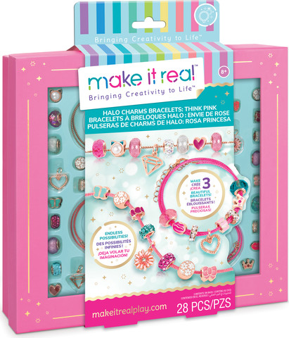 Make It Real צמיד צארמס תחשבי ורוד 1722 מייק איט ריל
