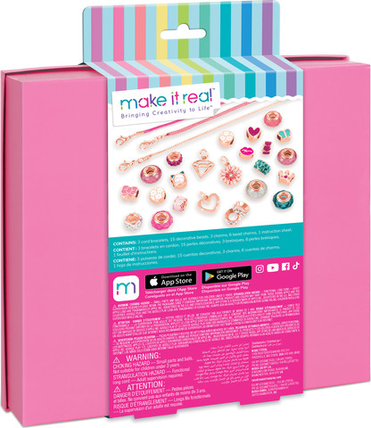 Make It Real צמיד צארמס תחשבי ורוד 1722 מייק איט ריל