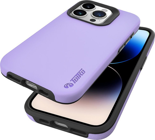 כיסוי לאייפון 15 iphone שתי שכבות Toiko CaZa סגול לילך