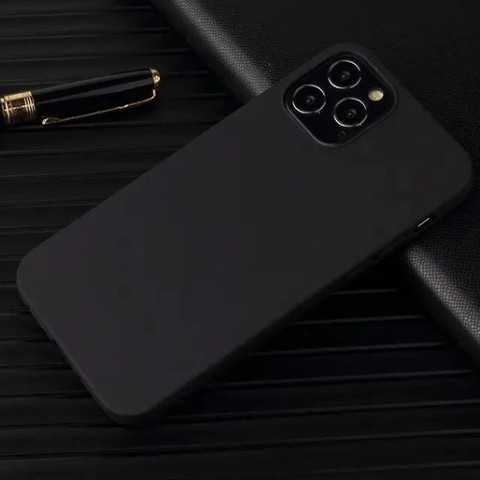 כיסוי לאייפון 15 סיליקון מגע קטיפה iPhone 15 Pro שחור