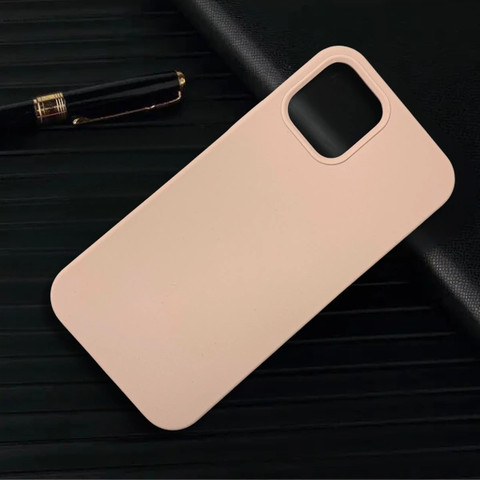 כיסוי לאייפון 15 פרו מקס סיליקון מגע קטיפה iPhone 15 Pro Max ורוד Pink Sand