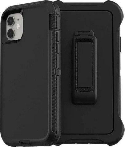כיסוי לאייפון iPhone 15 Pro Max קשיח 3 שכבות עם קליפס לחגורה