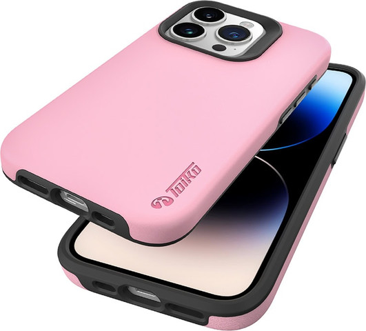 כיסוי לאייפון iphone 15 Pro Max שתי שכבות Toiko CaZa ורוד