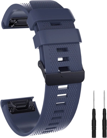 רצועת סיליקון איכותית QuickFit 26MM לשעוני גרמין #02 Ink-Blue