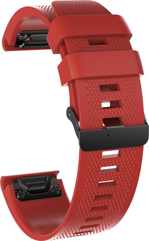 רצועת סיליקון איכותית QuickFit 26MM לשעוני גרמין #10 Red