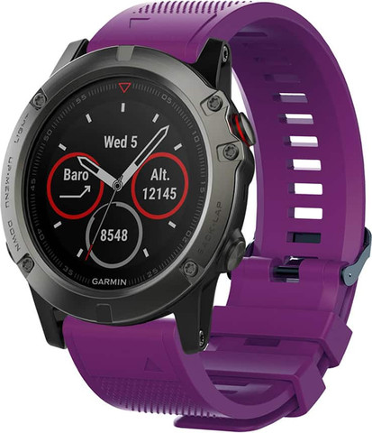 רצועת סיליקון איכותית QuickFit 26MM לשעוני גרמין #11 Purple