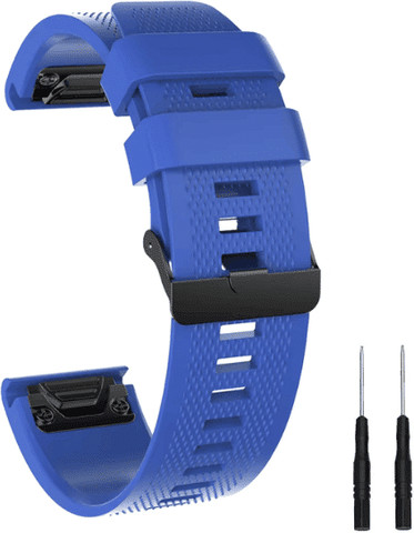 רצועת סיליקון איכותית QuickFit 26MM לשעוני גרמין #14 Navy Blue