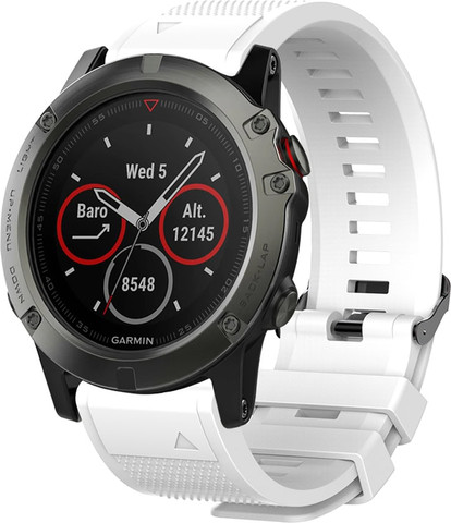 רצועת סיליקון איכותית QuickFit 26MM לשעוני גרמין #6 White