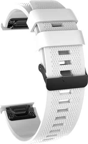 רצועת סיליקון איכותית QuickFit 26MM לשעוני גרמין #6 White