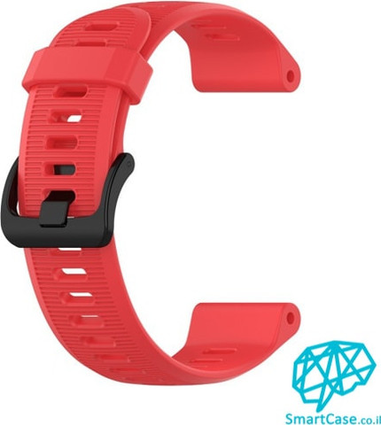 רצועת סיליקון 22 מ"מ בצבע Red עם אבזם לשעוני גרמין פניקס