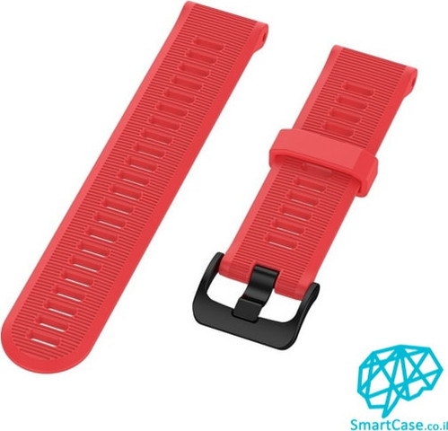 רצועת סיליקון 22 מ"מ בצבע Red עם אבזם לשעוני גרמין פניקס