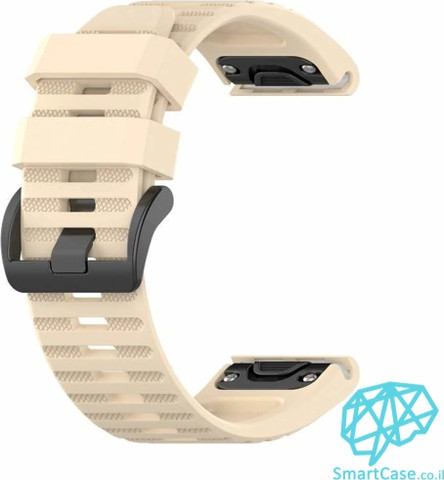 רצועת סיליקון 26mm QuickFit לשעוני גרמין פניקס Biege