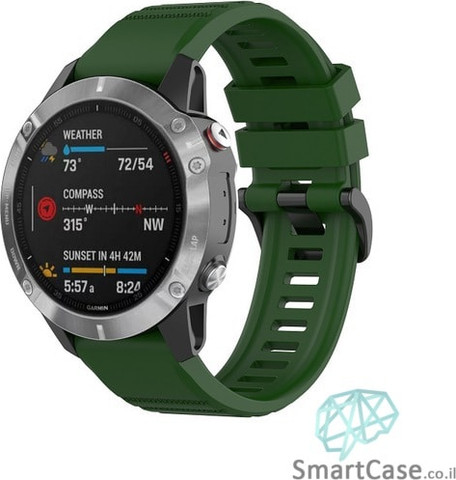 רצועת סיליקון 26mm QuickFit לשעוני גרמין פניקס ירוק כהה