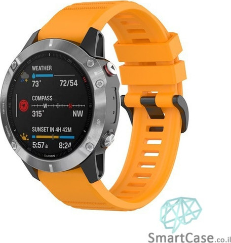 רצועת סיליקון 26mm QuickFit לשעוני גרמין פניקס כתום