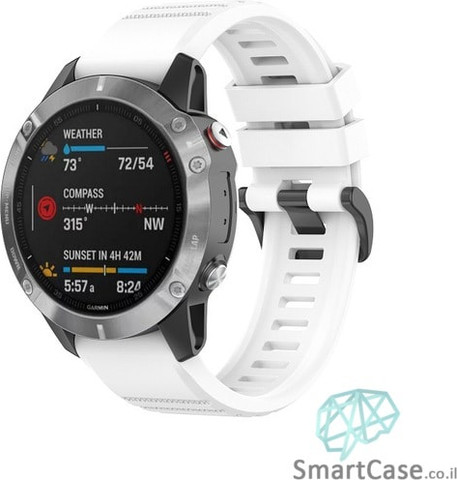 רצועת סיליקון 26mm QuickFit לשעוני גרמין פניקס לבן
