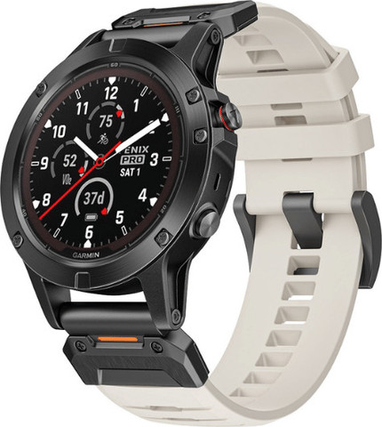רצועת סיליקון FKM איכותית QuickFit 26MM לשעוני גרמין בז'