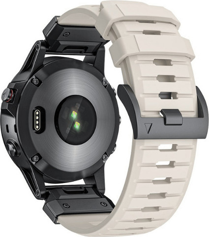 רצועת סיליקון FKM איכותית QuickFit 26MM לשעוני גרמין בז'